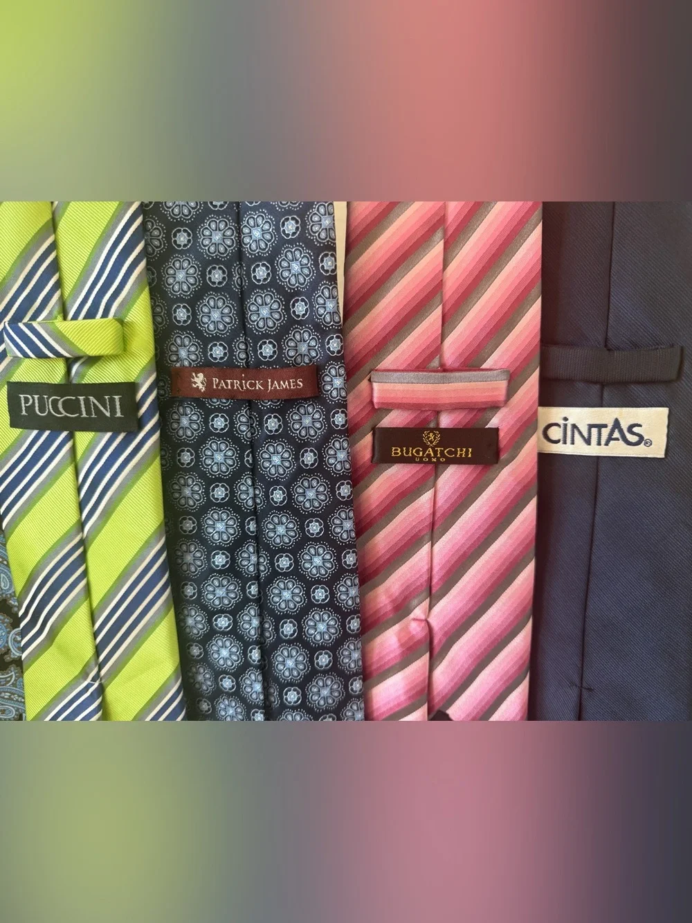 Lot of 10 Designer Silk Ties Zegna Hugo Boss Bugatchi Patrick James